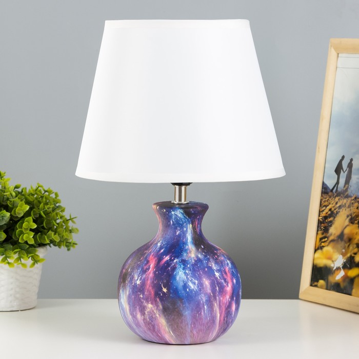 Настольная лампа Корин Е27 40Вт фиолетовый 22,5х22,5х32,5 см RISALUX