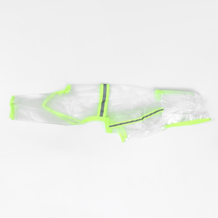 фото Дождевик-комбинезон для собак, р-р 2xl (дс 42, ог 57 см, вес 16-20 кг), прозрачный-жёлтый