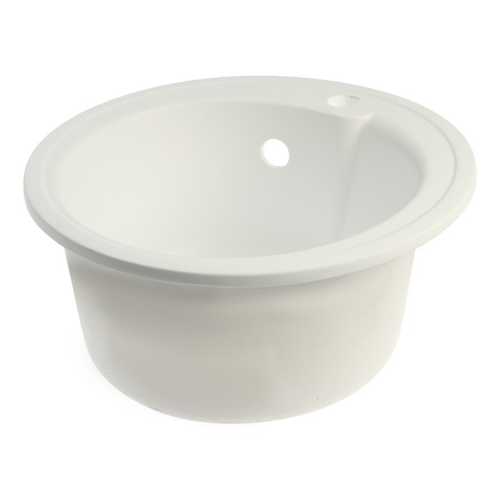 

Мойка для кухни из камня ZEIN 4/G31, d=435 мм, круглая, перелив, цвет белый