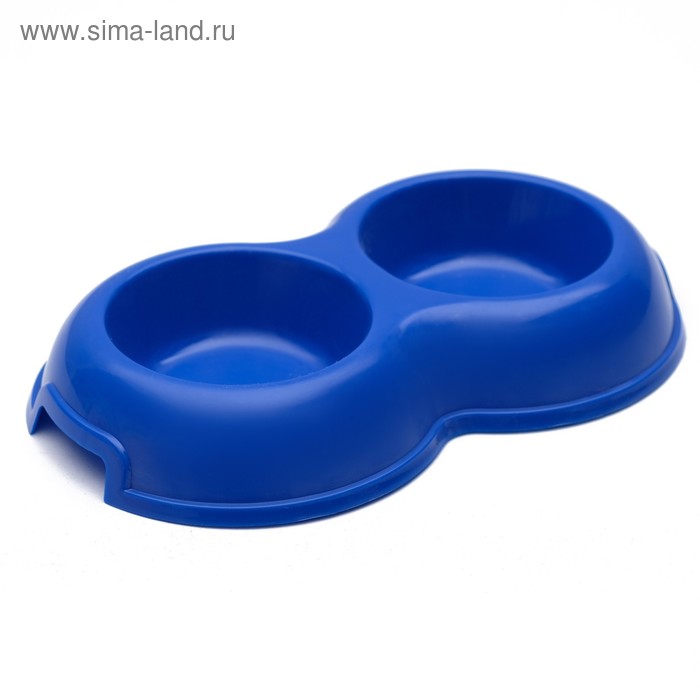

Миска двойная, синяя, 0.2 л