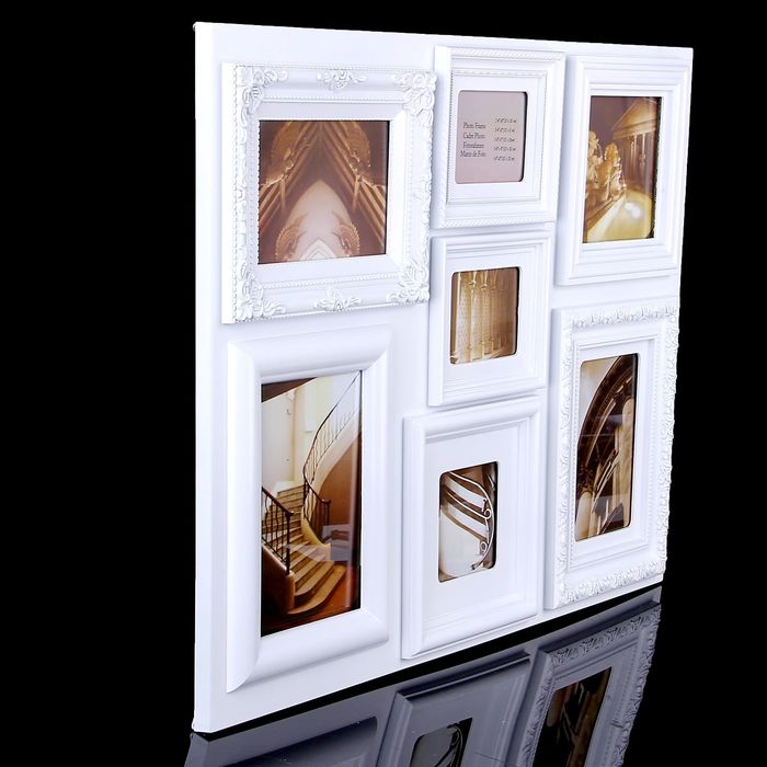 Фоторамка на 7 фото "Стиль Классицизм" белая, 10х15 см