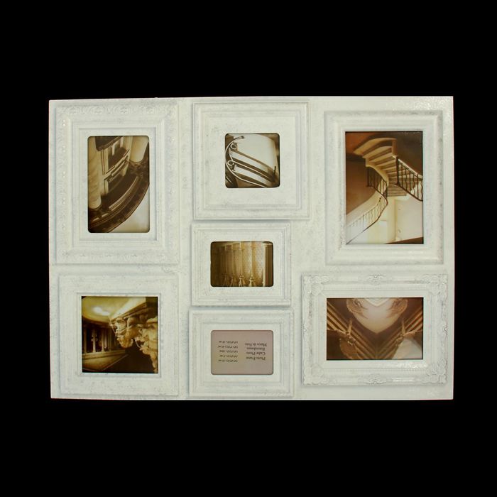 Фоторамка на 7 фото "Стиль Классицизм" белая, 10х15 см