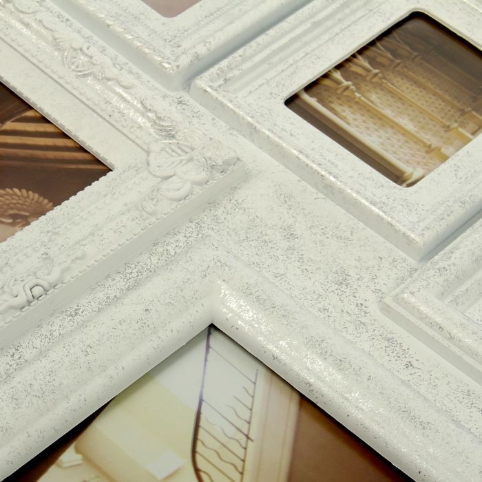 Фоторамка на 7 фото "Стиль Классицизм" белая, 10х15 см