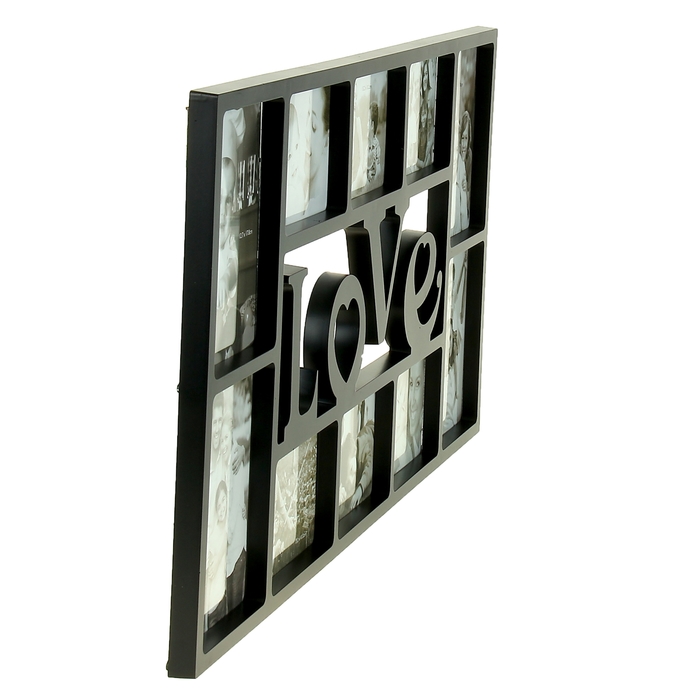 Фоторамка на 10 фото LOVE, черная, 10х15 см, 13х18 см
