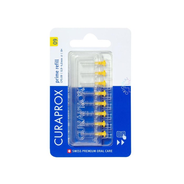 curaprox ершик regular межзубный 1 4 мм конусный оранжевый упак 5 шт Ершик межзубный Curaprox Prime, 0,9 мм, 8 шт. в наборе