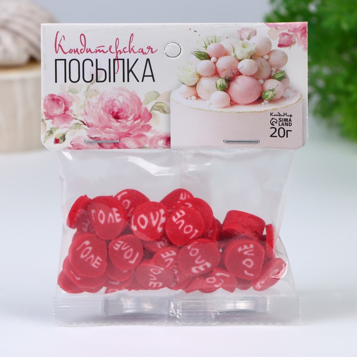 Кондитерская посыпка Love, 20 г кондитерская посыпка многогранная любовь 20 г