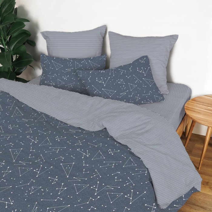

Постельное бельё 1.5 сп, размер 150x220 см, 145x215 см, 50x70 см - 2 шт