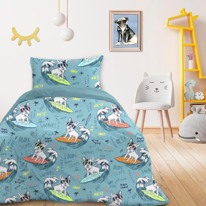 

Постельное бельё 1.5 сп, размер 150x220 см, 145x215 см, 70x70 см - 2 шт