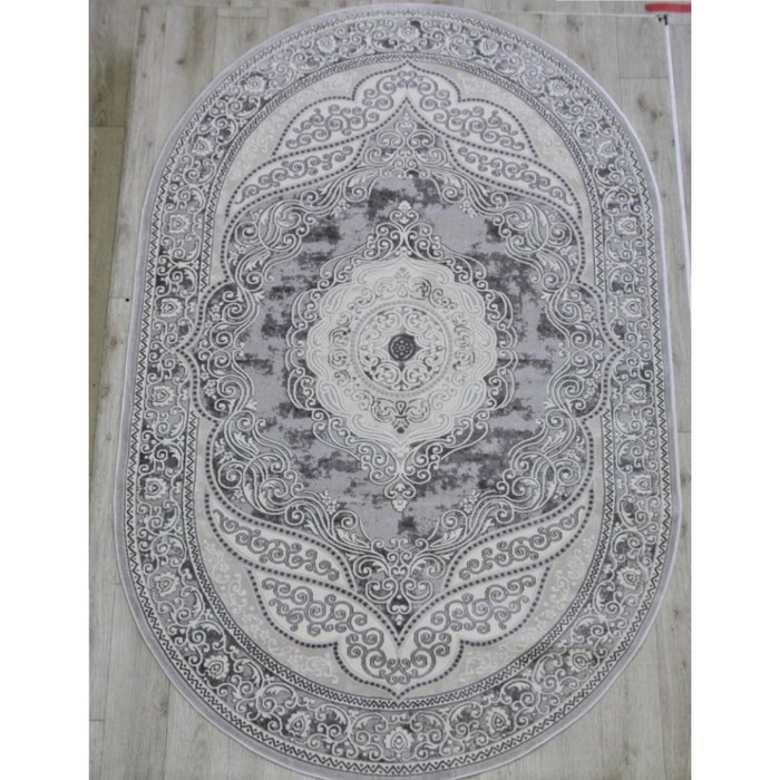 

Ковёр овальный Rimma Lux 36868J, размер 240x340 см, цвет l.grey/grey