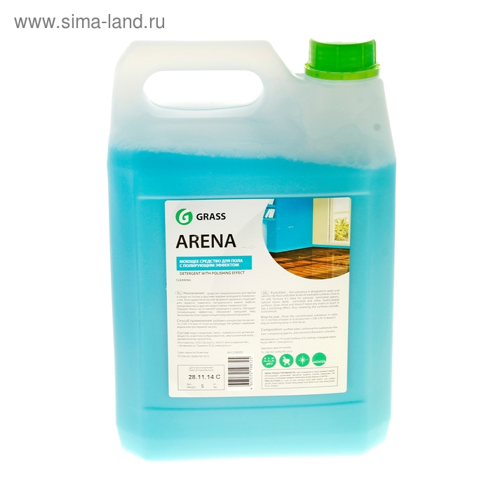 Средства для полов  Сима-Ленд Средство для мытья полов Arena, с полирующим эффектом, 5 л