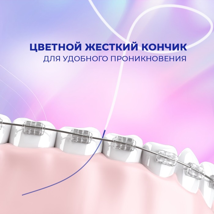 фото Зубная нить splat smilex ortho+ dentalfloss мята
