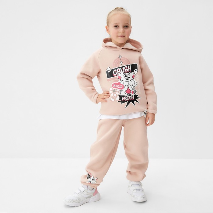 фото Толстовка (худи) для девочки minaku: crush, цвет розовый, рост 152 см