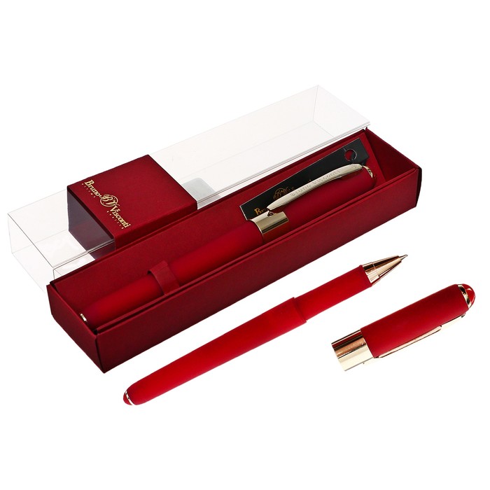 

Ручка шариковая, 0.5 мм, BrunoVisconti MONACO, стержень синий, корпус Soft Touch бордовый, в футляре