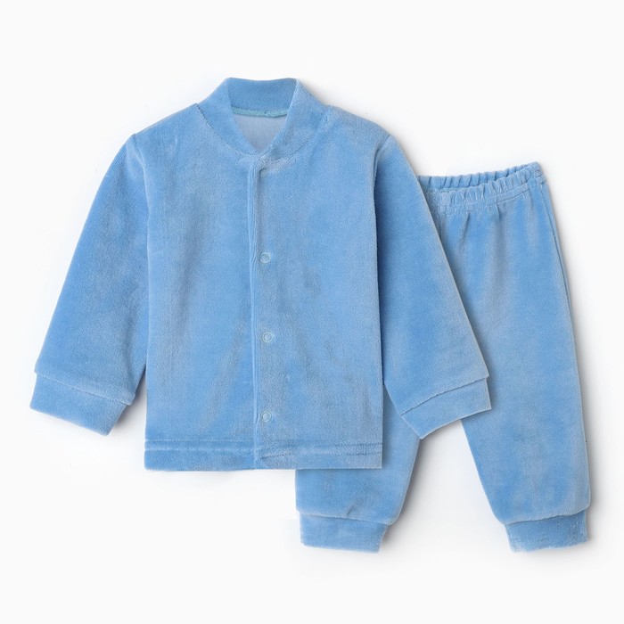 Комплект (кофточка, штанишки), цвет голубой, рост 62 см комплект кофточка штанишки детский начёс цвет олива рост 62 см