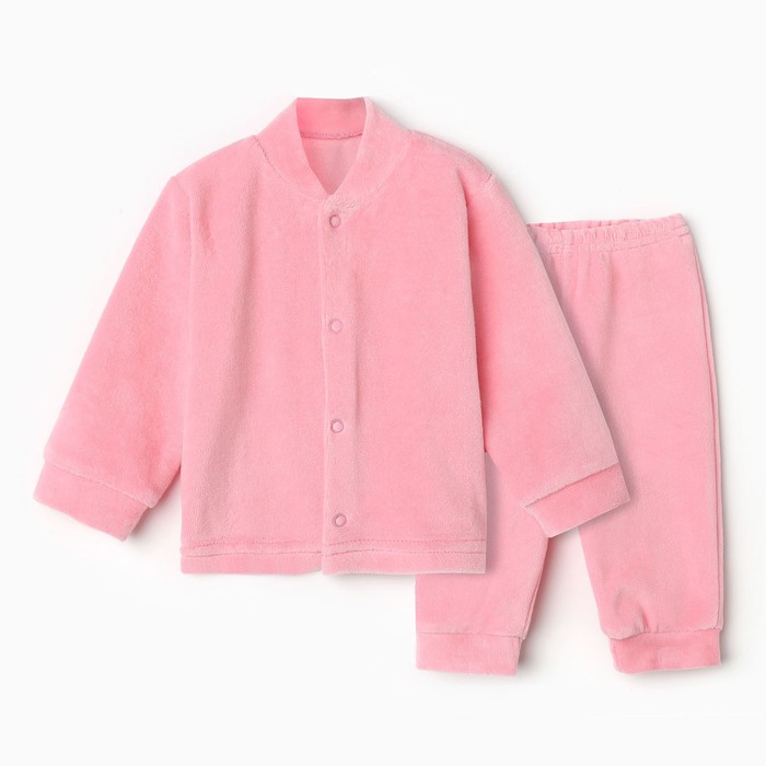 Комплект (кофточка, штанишки), цвет розовый, рост 62 см комплект кофточка штанишки цвет персик фламинго рост 62 см