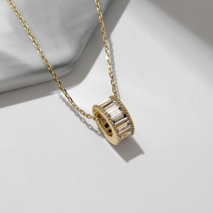 Кулон XUPING кольцо, цвет золото, 40 см подвеска кулон на шею золотистый бижутерия xuping