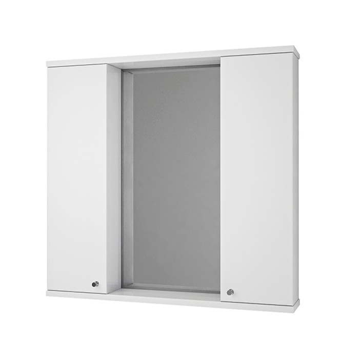 Шкаф-зеркало Spectrum 75, 75 х 75 х 15 см, с доводчиком шкаф зеркало марбл 75 00 мрамор камень бетонный универсальный 15 5 х 75 х 71 см