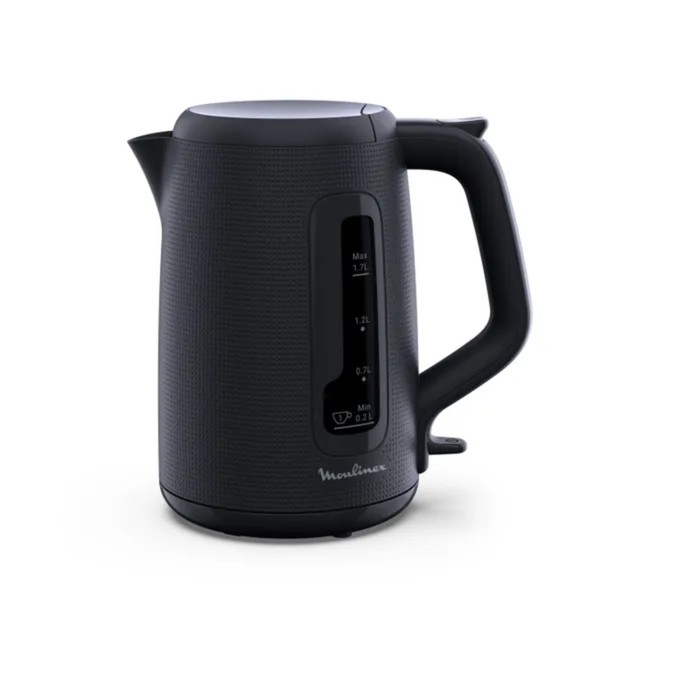 Чайник электрический Moulinex BY2M0810, пластик, 1.7 л, 2400 Вт, фильтр от накипи, чёрный чайник электрический moulinex morning by2m0810 черный