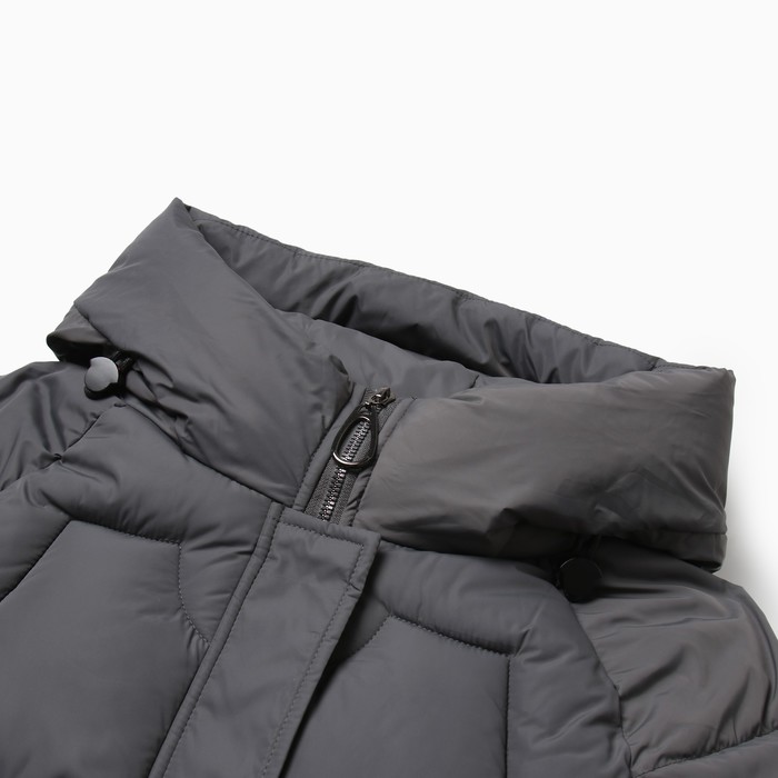 Куртка женская зимняя, цвет серый, размер 52