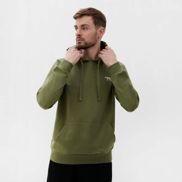 

Толстовка мужская с капюшоном MIST Men's casual размер 54, зеленый