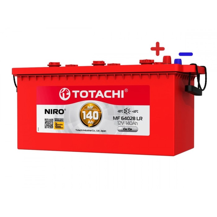 Аккумуляторная батарея Totachi NIRO MF 64028 LR, 140 Ач, обратная полярность аккумуляторная батарея totachi niro mf 57515 vl 75 ач прямая полярность