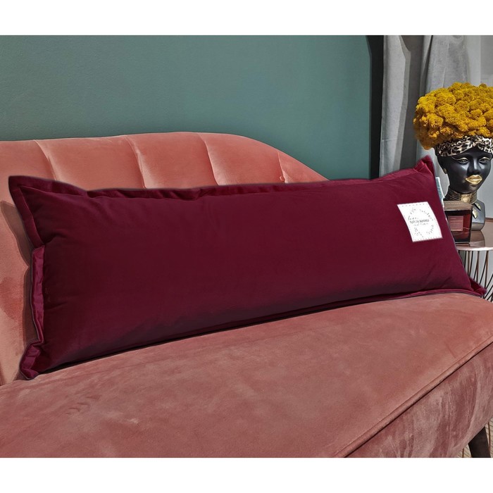 Подушка, размер 32х90 см, цвет бордо