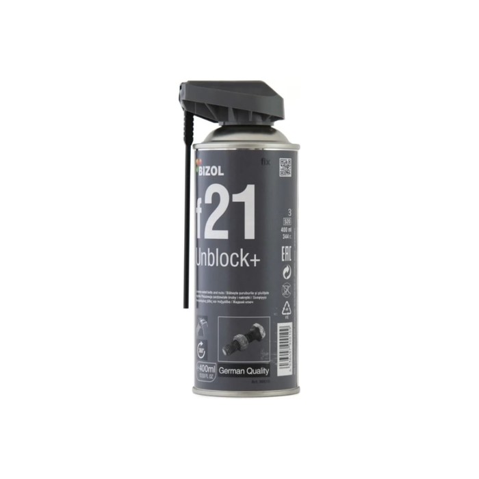 Жидкий ключ BIZOL Unblock+ F21, 400 мл средство для автомобиля goodyear жидкий ключ 400 мл