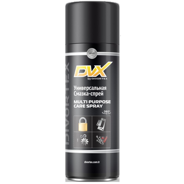 Смазка универсальная DVX Multi Purpose Care Spray, синтетическая, аэрозоль, 400 мл смазка универсальная dvx multi purpose care spray синтетическая аэрозоль 200 мл