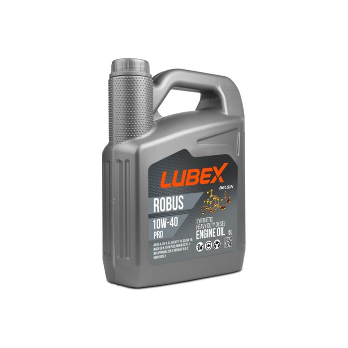 Масло моторное LUBEX ROBUS PRO 10W-40 CH-4/CI-4/SL A3/B4/E7, синтетическое, 5 л моторное масло lubex robus global la 10w 40 ck 4 e6 e7 e9 синтетическое 20 л