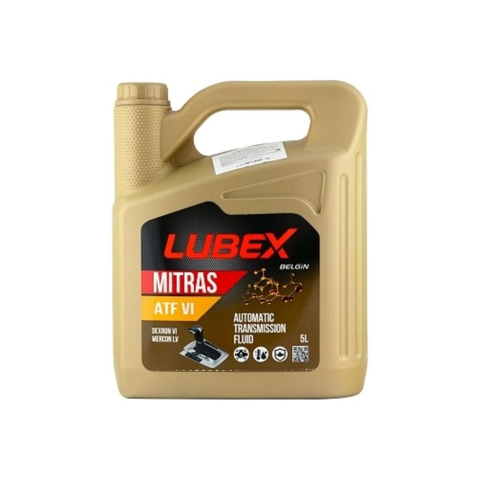 Масло трансмиссионное LUBEX MITRAS ATF VI, для АКПП, синтетическое, 5 л