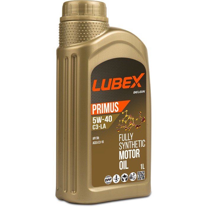 Масло моторное LUBEX PRIMUS C3-LA 5W-40 SN C3, синтетическое, 1 л моторное масло lubex primus ec 5w 40 синтетическое 1 л