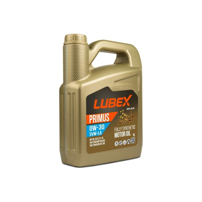 Масло моторное LUBEX PRIMUS SVW-LA 0W-30 SN C3, синтетическое, 5 л масло моторное lubex primus mv la 0w 30 синтетическое 5 л