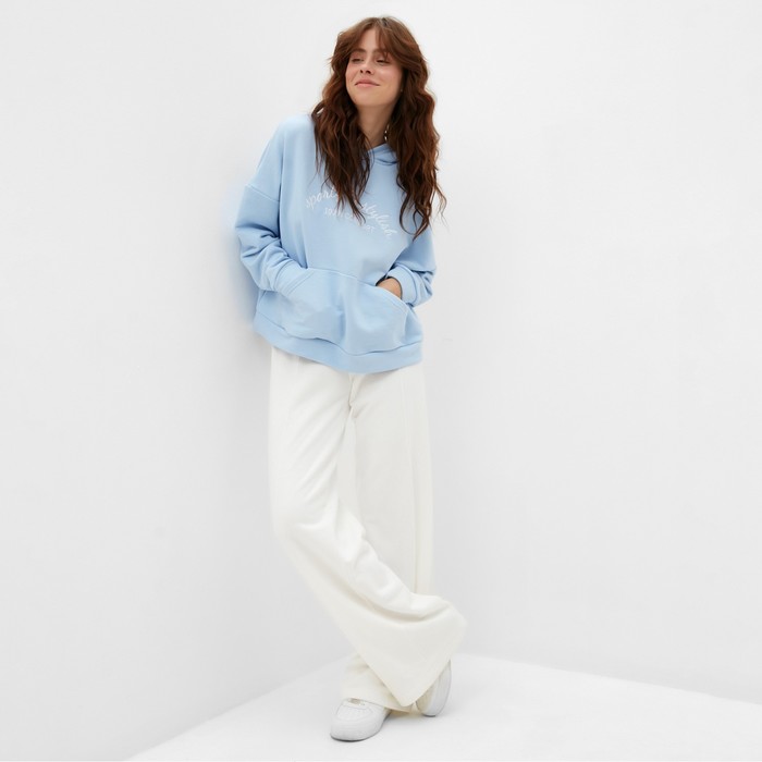 фото Худи женская minaku: sporty & stylish, цвет голубой , размер 42-44