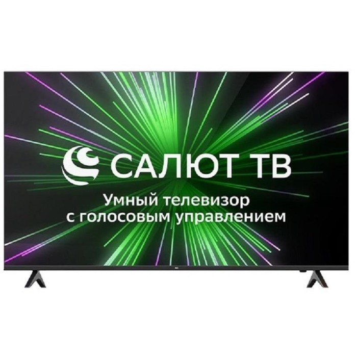 Телевизор BQ 55FSU36B, 55, 3840x2160, DVB-T2/C/S2, HDMI 3, USB 2, SmartTV, чёрный телевизор yandex yndx 00071 43 3840x2160 dvb t2 c s2 hdmi 3 usb 2 smarttv черный