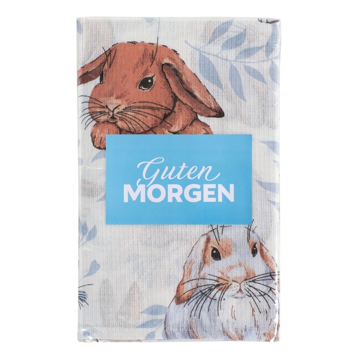 фото Набор полотенец кухонных kawaii, размер 45х60 см зайчики, мультиколор, 6 шт guten morgen