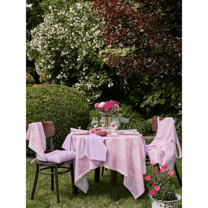 Скатерть Lovely flower, размер 110х140 см, цветы, розовый скатерть афина белая 110х140 см