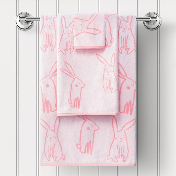 Полотенце махровое Guten Morgen Fluffy, 450 гр, размер 50х90 см, цвет розовый guten morgen полотенце пастораль для лица 50х90 см мята
