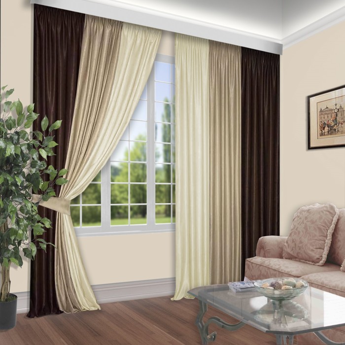 

Комплект штор, размер 180x250 см, 2 шт
