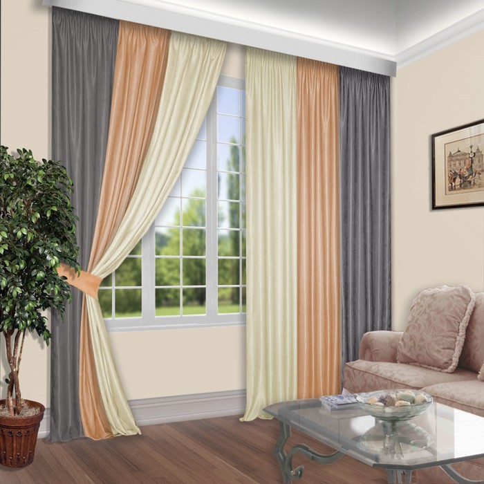 

Комплект штор, размер 180x250 см, 2 шт