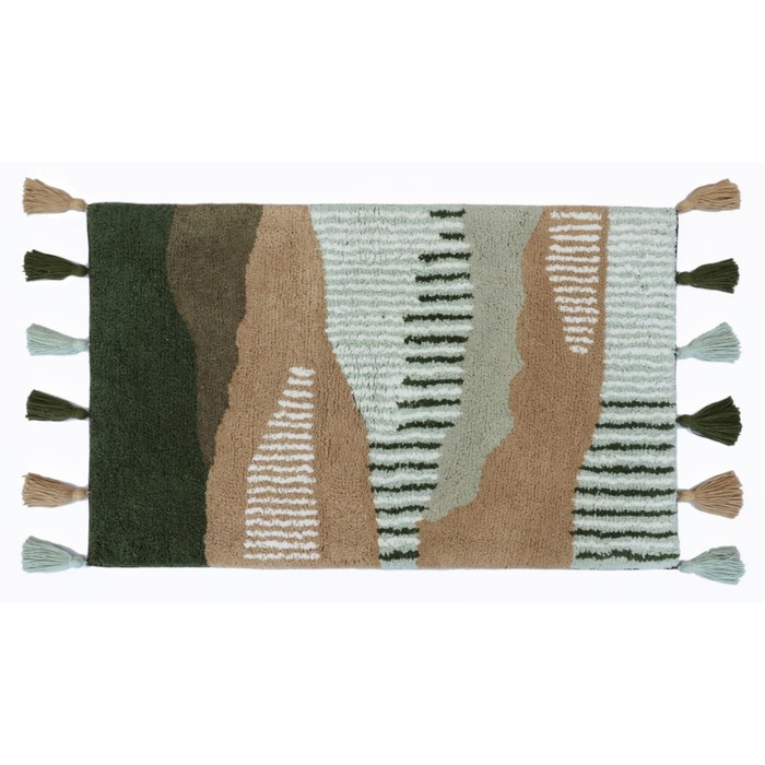 

Коврик для ванной Arya Home Morton, размер 50x80 см, цвет зелёный