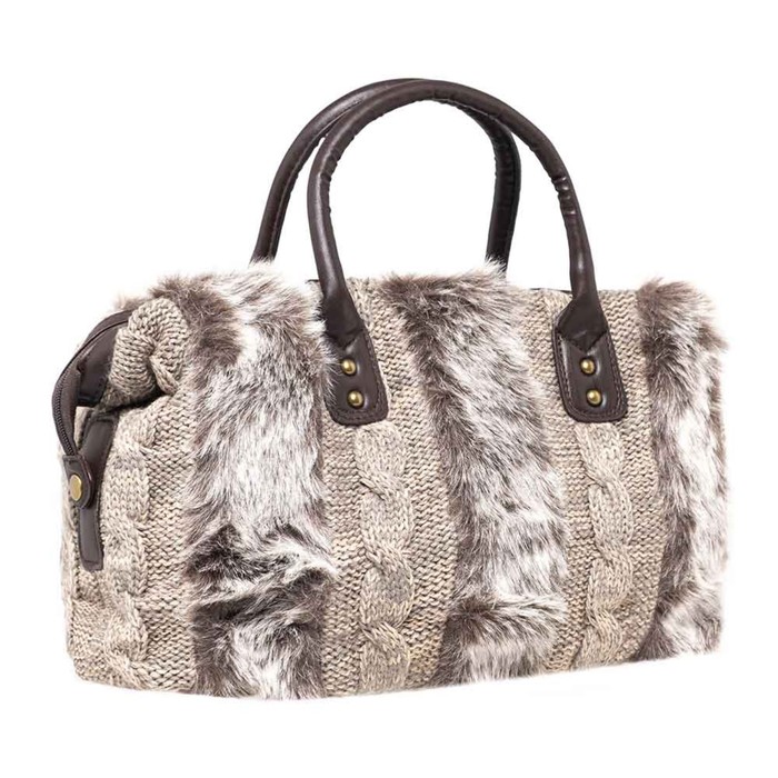 

Сумка женская Arya Home Anna, с мехом, размер 14x27x40 см