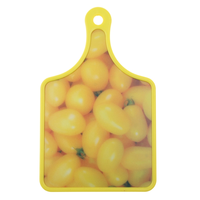 Доска разделочная прямоугольная с ручкой 30х19 см "Желтые помидоры"