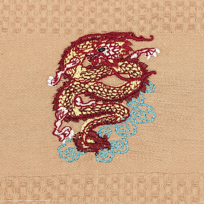 Набор вафельных полотенец «Японские драконы», размер 33х60 см, 2 шт