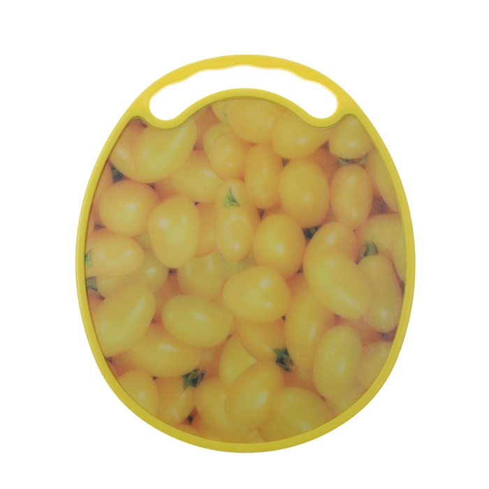 Доска разделочная овальная 29х25 см "Желтые помидоры"