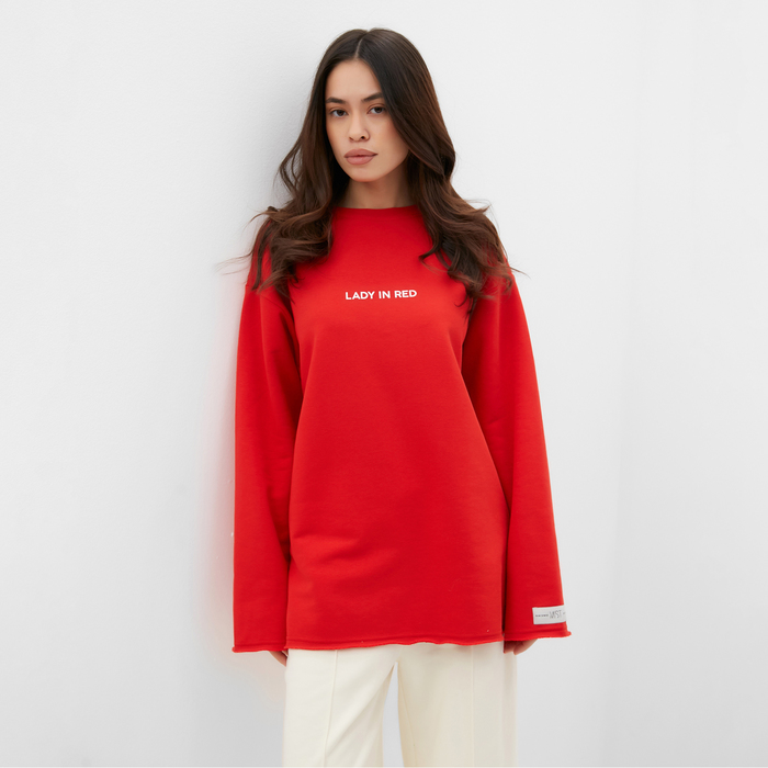 

Свитшот женский MIST Cozy style, красный, размер 50