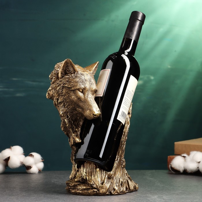 Подставка под бутылку Волк 26х17х13см подставка под бутылку вина тигр