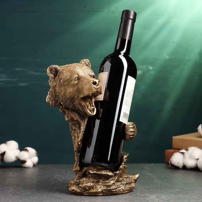 Подставка под бутылку Медведь 26х16х14см подставка под бутылку бык