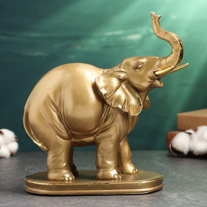 Фигура Слон на подставке 24х23х12см, бронза