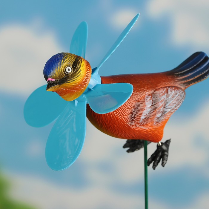 Декоративный штекер "Птичка" с пропеллером, микс