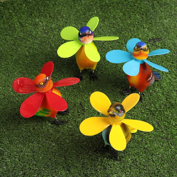 Декоративный штекер "Птичка" с пропеллером, микс